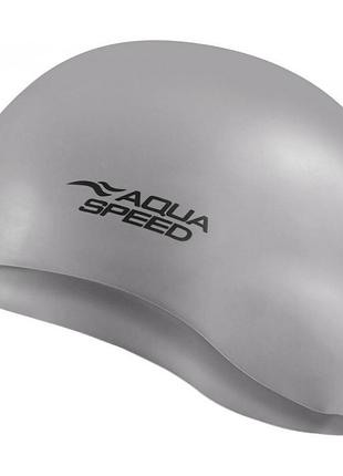 Шапка для плавания aqua speed mono 9115 серый уни osfm (оriгинал) 111-26