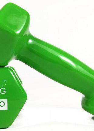 Гантели для фитнеса с виниловым покрытием 2шт godo gd-1.5gr