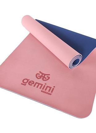 Коврик для фитнеса и йоги gemini sport tpe+tc 6мм ge-60003