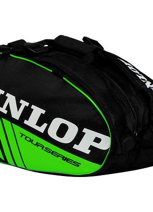 Сумка для падел-тениса dunlop padel paletero intro blk/green (орригинал) 623852
