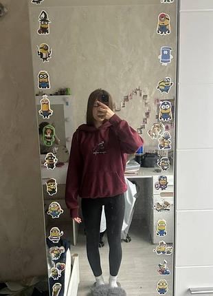 Худи бордовое cropp