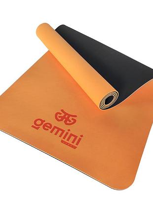 Коврик для фитнеса и йоги gemini sport tpe+tc 6мм ge-60018