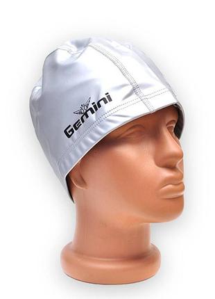 Шапочка для плавания gemini sw-pu-01gray серый