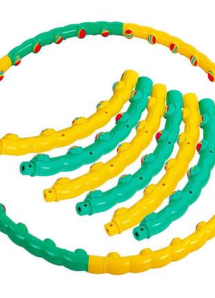 Обруч массажный хулла хуп hula hoop color ball 0088-1 6 секций