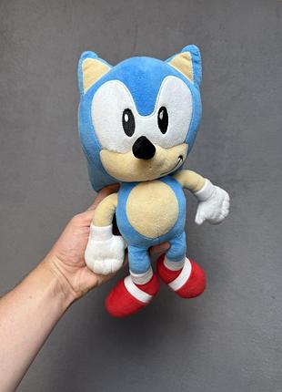 М'яка іграшка сонік sonic классік плюшевий їжачок синій 30 см дитяча