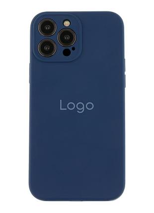 Чохол silicone case full із захистом камери для iphone 13 pro deep navy