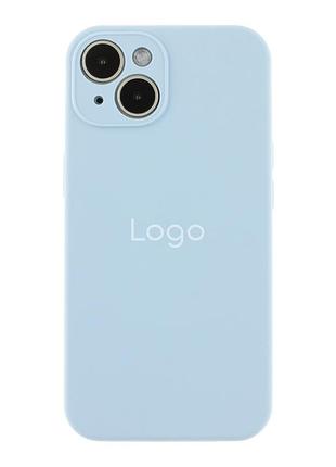 Чехол silicone case full с защитой камеры для iphone 13 lilac