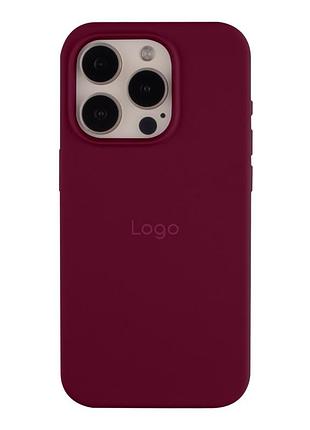 Чехол silicone case full size (aa) для iphone 15 pro maroon