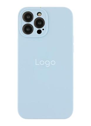 Чехол silicone case full с защитой камеры для iphone 13 pro max lilac