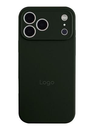 Чехол silicone case full size with frame appleiphone17 pro max панель-накладка для телефона айфон 17 про макс cyprus green