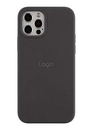 Чехол silicone case (aa) для iphone 12 pro max dark grey