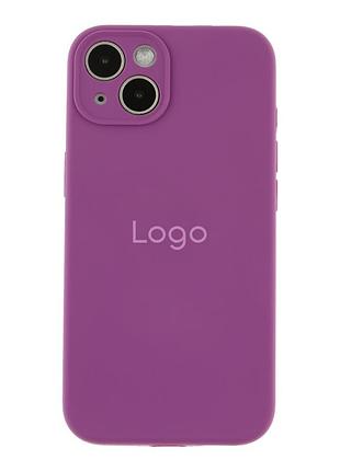 Чохол silicone case full із захистом камери для iphone 13 grape