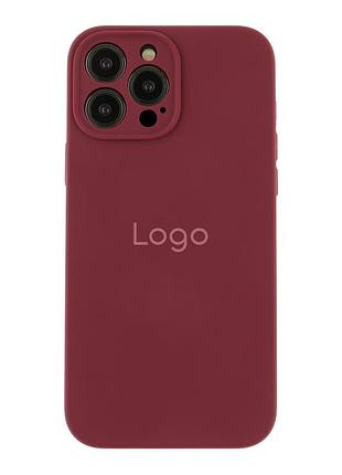 Чохол silicone case full із захистом камери для iphone 13 pro plum