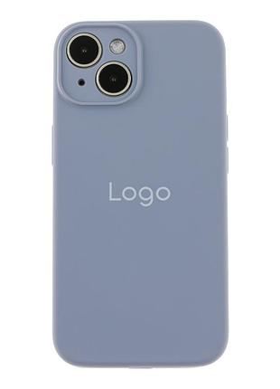 Чохол silicone case full із захистом камери для iphone 13 lavender grey