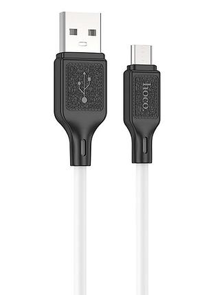 Дата кабель hoco x90 cool silicone usb to microusb (1m) white