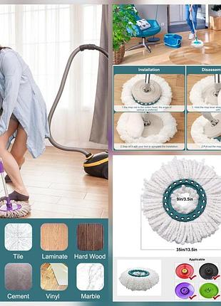 Змінна насадка для швабри clean twist disc mop leifheit