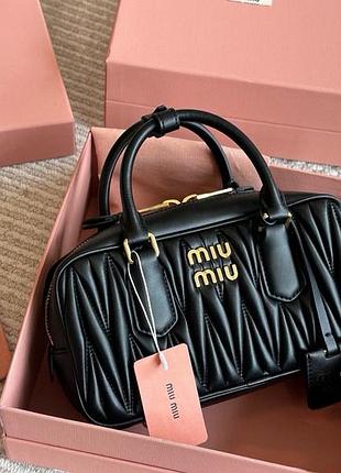 Miu miu arcadie black leather bag 23x12
