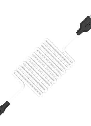 Дата кабель hoco x21 plus silicone lightning cable (2m) black_white 3