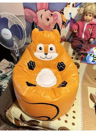 Детское надувное кресло в виде лисички — модель bestway 75116 cozy critters.