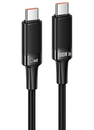 Дата кабель hoco u153 extreme type-c to type-c 100w (1.2m) black