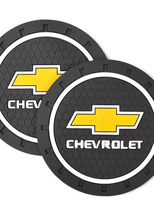 Килимки в підстаканник антиковзаючі chevrolet 7см 2шт