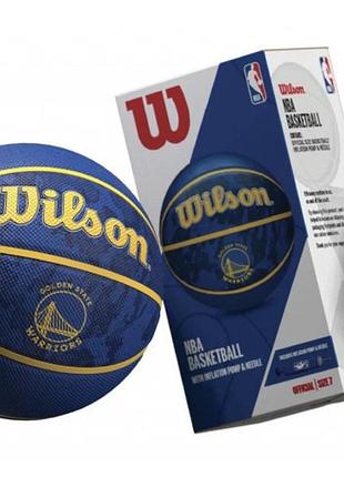 Мяч баскетбольный в подарочной коробке + насос wilson nba team tiedye bskt gs warriors размер 7 wz4007802xp (оriгинал)