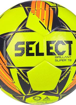 М'яч футбол select brillant super fifa tb v24 №5 жовтий-фіолетовий 361598-509 (оригінал)