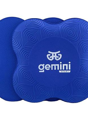 Підставка під коліно та лікоть для йоги та фітнесу gemini 2шт синій smg-6900bl