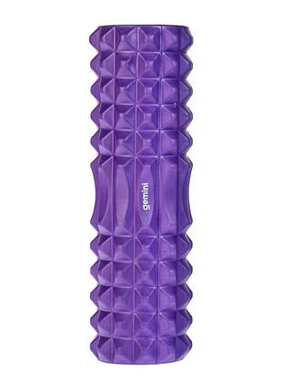 Роллер для занятий йогой и пилатесом gemini hard gy-2000pur 30см*9,5см фиолетовый