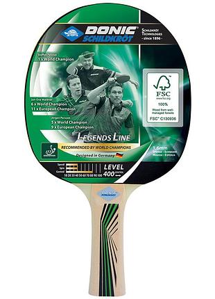 Ракетка для настільного тенісу donic-schildkrot legends 400 fsc (оригінал) 705241