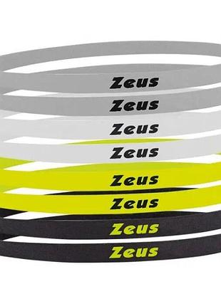 Повязка на голову zeus hairbands серый, белый, желтый, черный уни ofsm z01620 (поштучно) (орригинал) зеленый
