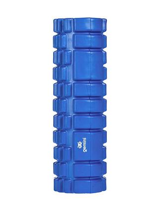 Роллер для занятий йогой и пилатесом gemini hard gy-1999bl 30см*9,5см синий