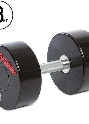 Гантель цельная профессиональная life fitness ga-80081-28 1шт 28кг