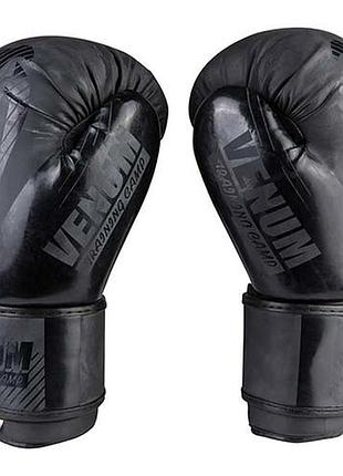 Перчатки боксерские venum 12oz черный матовый 2955-12bk