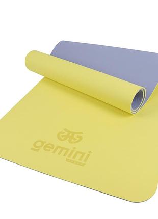 Килимок для фітнесу та йоги gemini sport tpe+tc 6мм ge-60028