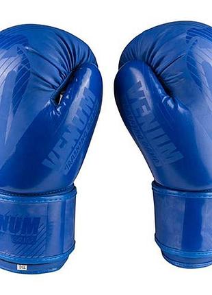 Перчатки боксерские venum 12oz синий матовый 2955-12bl