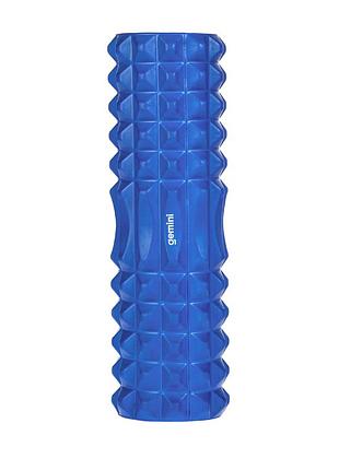 Роллер для занятий йогой и пилатесом gemini hard gy-2000bl 30см*9,5см синий