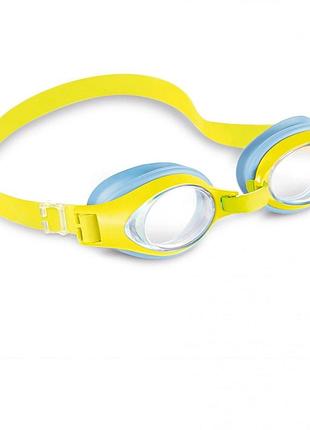 Окуляри для плавання intex junior goggles 55611 дитячі 3–8 років 55611 синій-жовтий