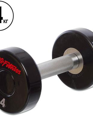 Гантель цельная профессиональная life fitness ga-80081-4 1шт 4кг
