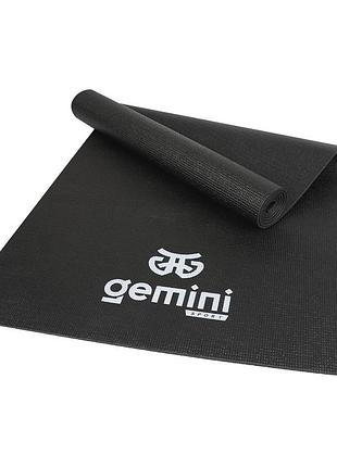 Коврик для фитнеса и йоги pvc gemini sport pvcy-4bk 173см 61см 4мм черный