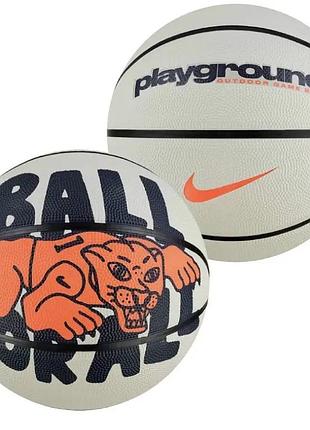 Мяч баскетбольный nike everyday playground 8p graphic deflated light bone/navy/black/orange размер 5 n.100.4371.063.05 (оriгинал)