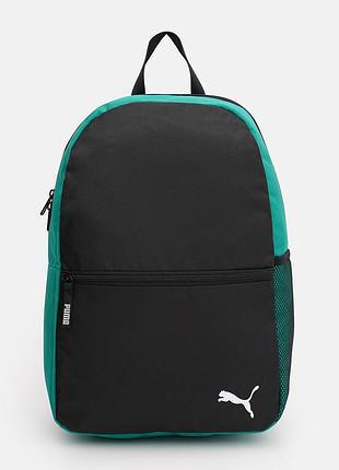 Рюкзак puma teamgoal backpack core 17l черно-зеленый унисекс 12x30x42см 090238-04 (орригинал)