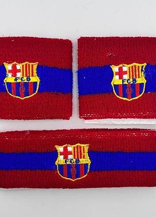 Набір напульсник та пов'язка на голову fc barcelona gh-301