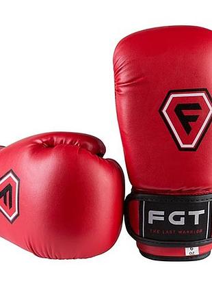 Перчатки боксерские fclub 8oz красный матовый fc-8r