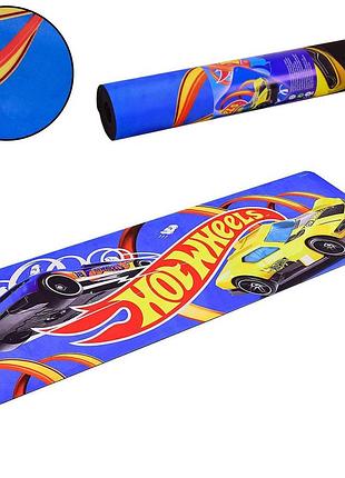 Коврик для йоги и фитнеса hot wheels pu hy0103 173см 61см 6мм синий хот-вилс