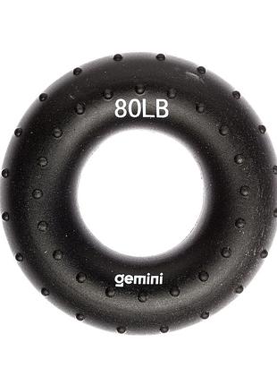 Эспандер кистевой кольцо силикон gemini gi-3998-80lb нагрузки 36кг черный