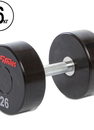 Гантель цельная профессиональная life fitness ga-80081-26 1шт 26кг