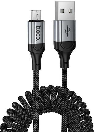 Дата кабель hoco x121 nuevo usb to microusb 2.4a (1.5m) black