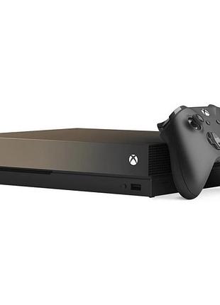 Игровая консоль microsoft xbox one x 1tb gold rush special edition, б/у