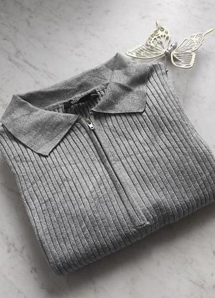 Жіночий джемпер-поло в рубчик на короткій блискавці  esmara німеччина